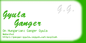 gyula ganger business card